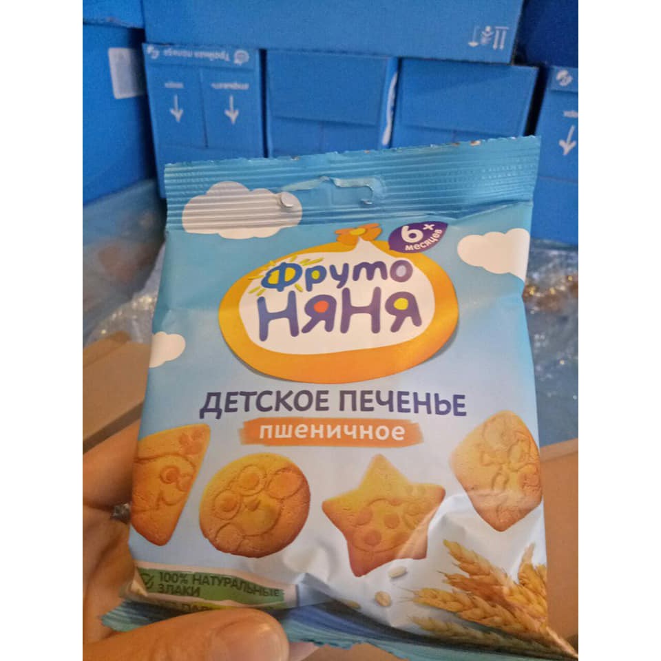 Bánh bích quy cho bé ăn dặm Fruto nhập khẩu Nga bổ sung probiotics cho bé 6m+ 30g-Shop Mẹ Khoai