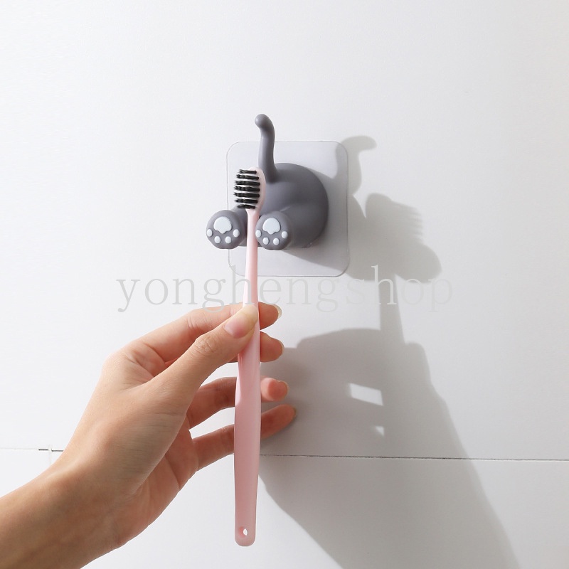Móc Treo Bàn Chải Đánh Răng Gắn Tường Hình Đuôi Động Vật Dễ Thương