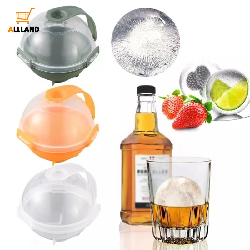 Khuôn Làm Nước Đá Hình Quả Bóng Tròn Có Nắp Có Thể Tái Sử Dụng