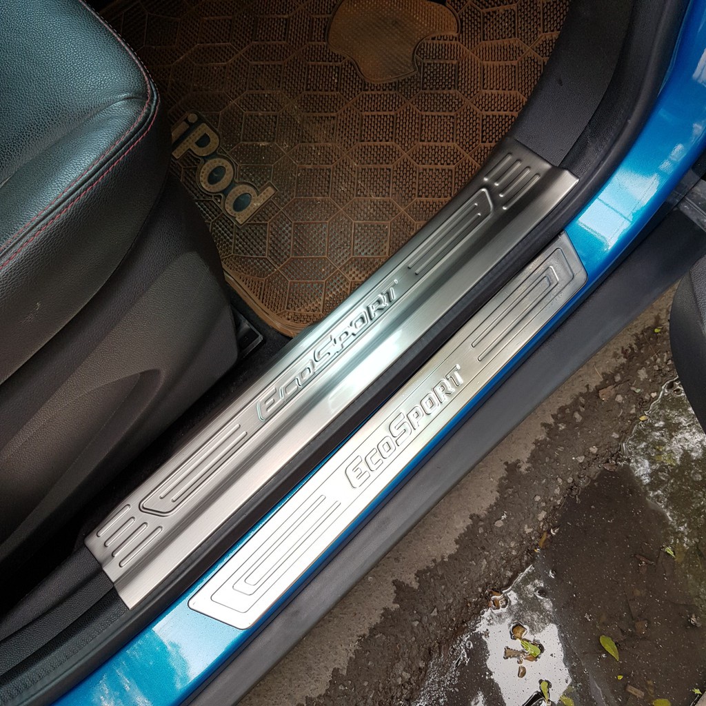 Ốp bậc cửa, nẹp bước chân xe ECOSPORT 2014 đến 2021 chất liệu Inox cao cấp