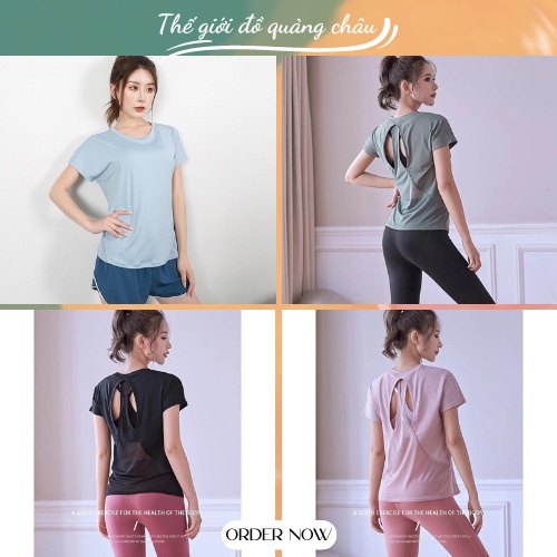 Áo Thun Thể Thao  Phối Lưới Thiết Kế Năng Động Trẻ Trung Hàng Quảng Châu Cao Cấp