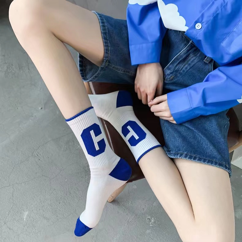 Đôi Vớ Cotton Nhiều Màu Sắc In Chữ Phong Cách Hàn Quốc Thời Trang Xuân Hè Cho Nữ