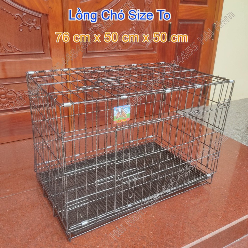 Chuồng Chó, Mèo Gấp Gọn SIZE TO  ⚡ HÀNG LOẠI 1⚡ Lồng Chó Gấp Sơn Tĩnh Điện