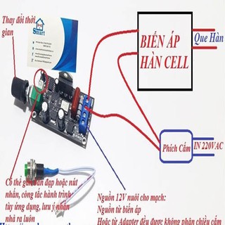 Mạch timer hàn cell pin