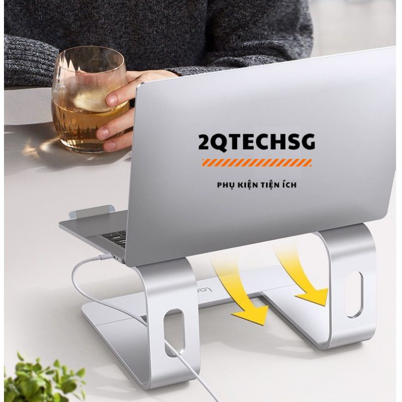 [CR06] Giá đỡ Laptop, Macbook, Notebook được làm bằng hợp kim nhôm, có thể tháo rời xếp gọn và kiêm tản nhiệt.