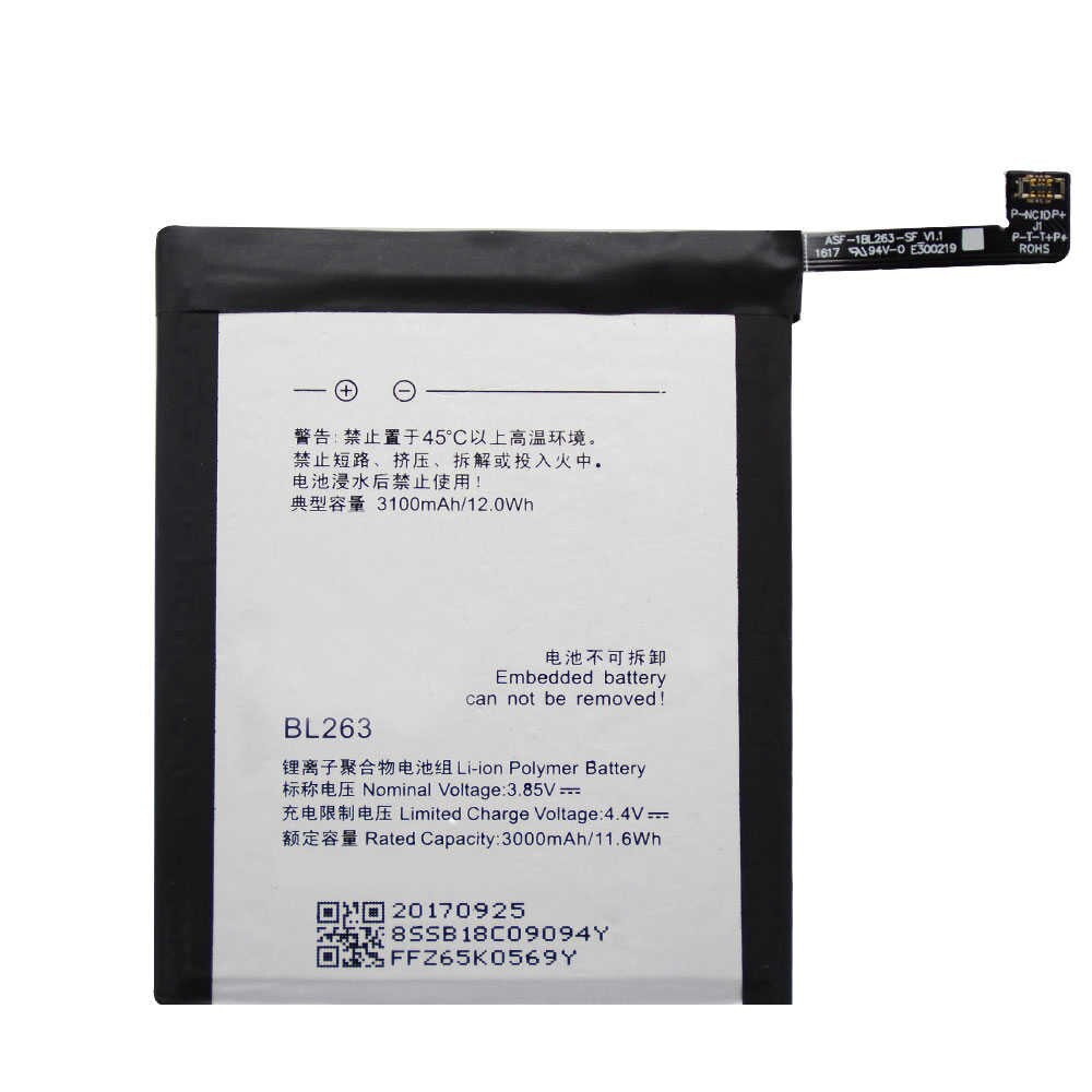 pin Lenovo Zuk Z2 Pro (BL263) 3000mAh bảo hành 6 tháng