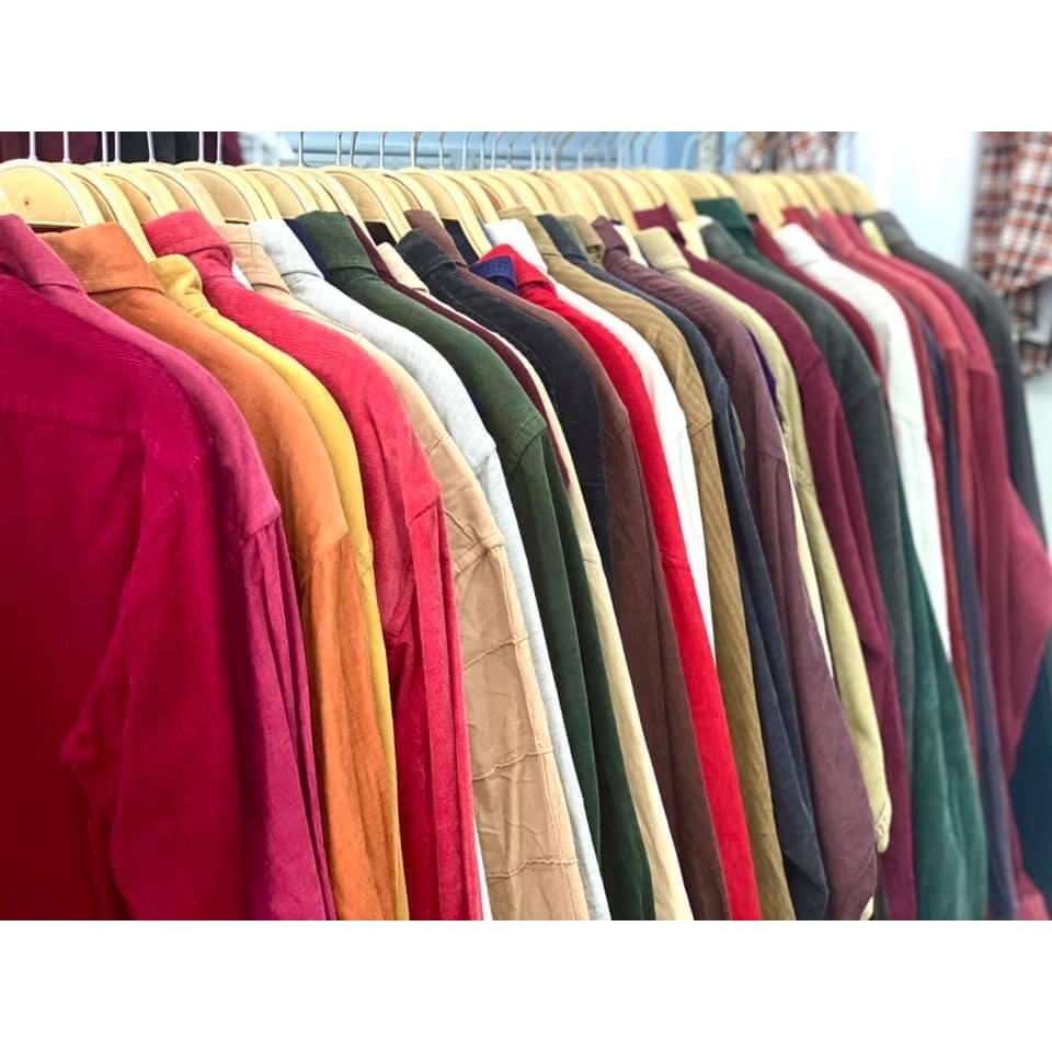 Áo sơ mi nhung tăm 2hand unisex nam nữ