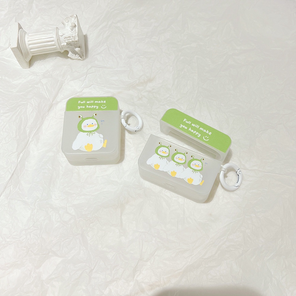 Vỏ Bảo Vệ Hộp Sạc Tai Nghe Bluetooth Airpods 1 2 3 Pro Pro 2 Bằng Silicon TPU Mềm Hình Chú Vịt Dễ Thương