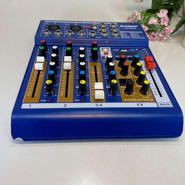 Bộ trộn âm thanh Mixer F4, Mixer Yamaha F4 Pro 16 vang số chuyên nghiệp, có Bluetooth có chân USB Smarttnt.