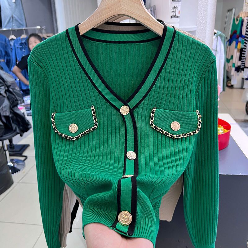 Áo Khoác Cardigan Dệt Kim Dáng Ôm Phong Thời Trang