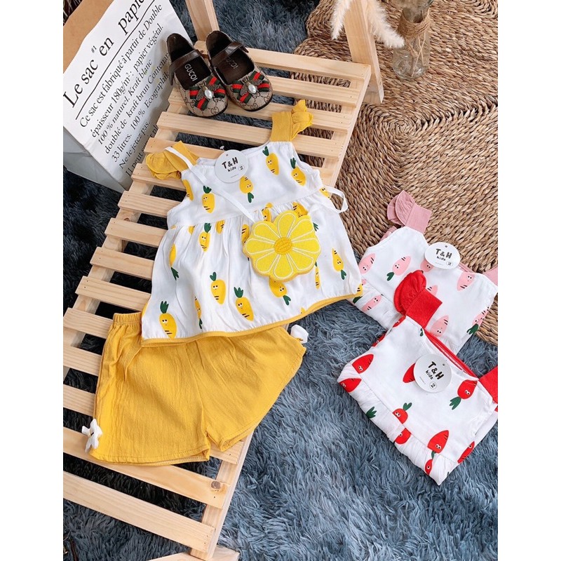 SET 3 CHI TIET-ÁO CÁNH TIÊN KÈM TÚI XINH 3  CHO BÉ ( chỉ ~30K/sản phẩm quá ư là hạt dẻ) -TIỆM MẸ KEM