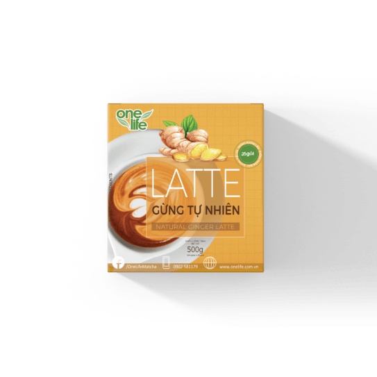 Nguyên Liệu Bột Trà Sữa Latte Gừng ONELIFE thơm ngon béo bùi