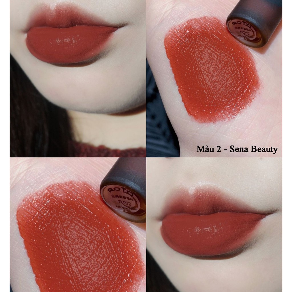 Son bóng lì Roto mịn mượt như nhung trang điểm không bị khô môi