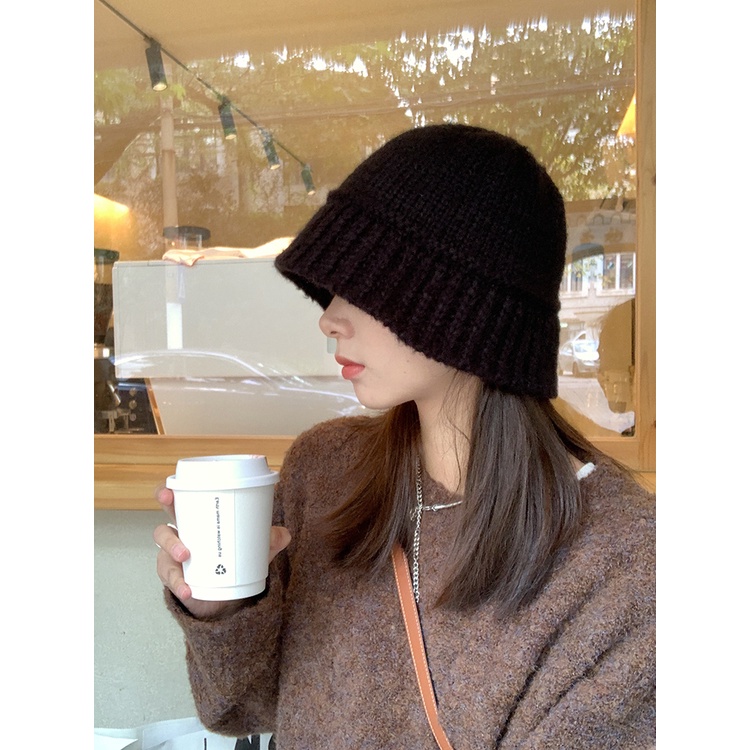 Mũ Bucket Len Dệt Kim Phong Cách Thời Trang Xuân Thu Hàn Quốc Dành Cho Nữ