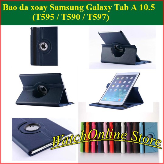 Bao da xoay cho Samsung Galaxy Tab A 10.5 T595 , T590 , T597 - Bao da /T590/T595/T597