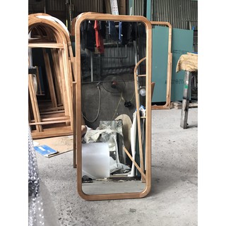 Gương gỗ khung vuông soi toàn thân 50x 1m2