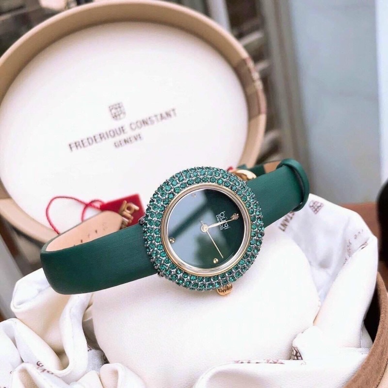 Đồng Hồ Nữ Burgi Mầu Xanh Vĩnh Cửu Đính Đá Sang Trọng Thời Trang Trẻ Trung Sành Điệu