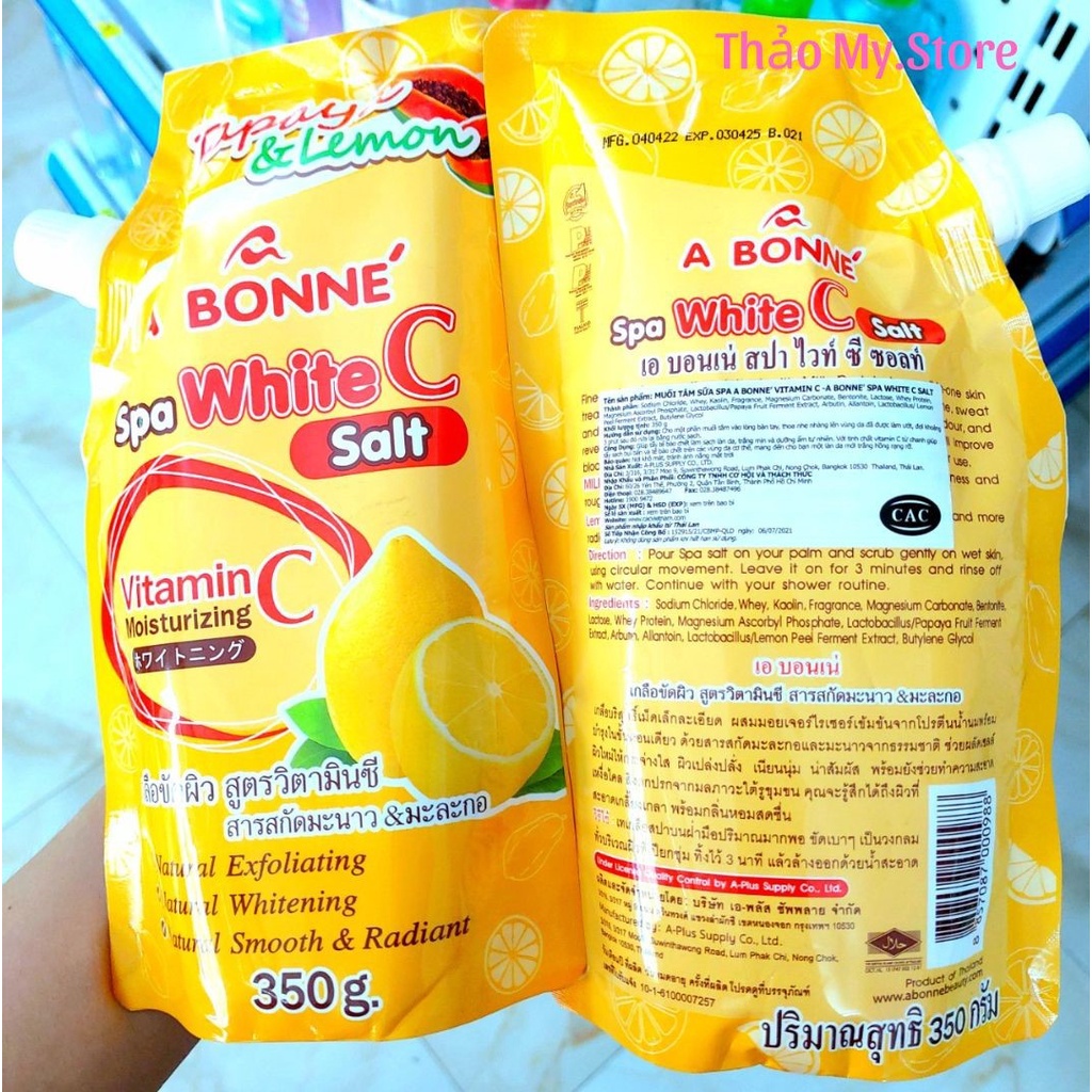 Muối Bò Tẩy Da Chết ABONE 350g - Tẩy Da Chết Toàn Thân Cho Làn Da Sạch Và Mịn Màng