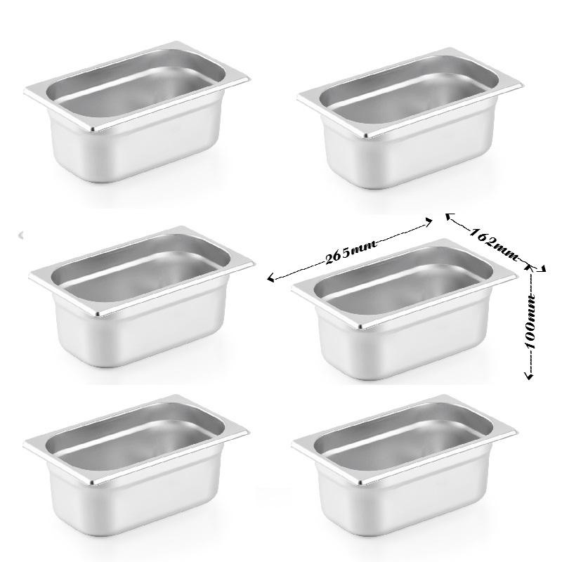 Khay đựng thực phẩm, đựng thạch Topping Inox 1/4 không nắp