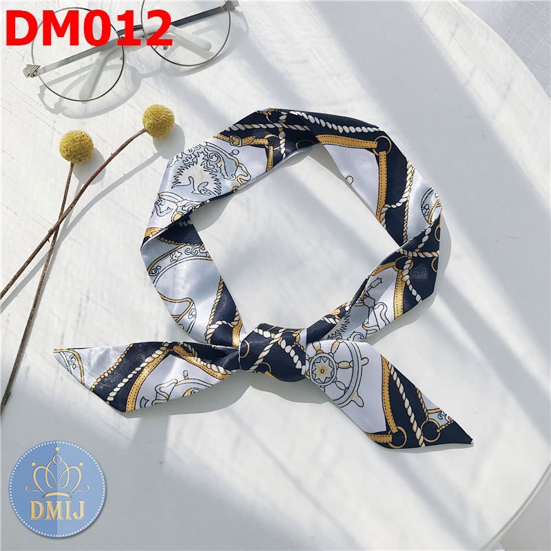 Khăn lụa Linh Store buộc tóc Turban choàng quàng cổ, Cột Tóc, quấn túi