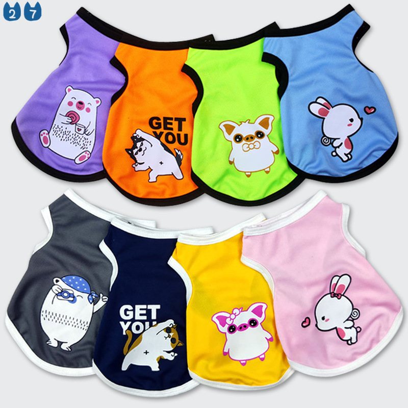Áo Ba Lỗ Cotton Thời Trang Mùa Hè Cho Thú Cưng 27 Inch
