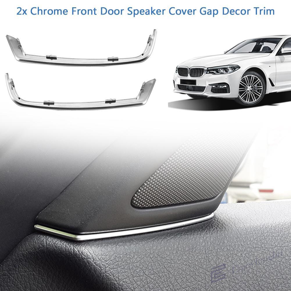 EN 2pcs Front Door Speaker Cover Gap Decor Trim for BMW 5 Series F10 2011-2013