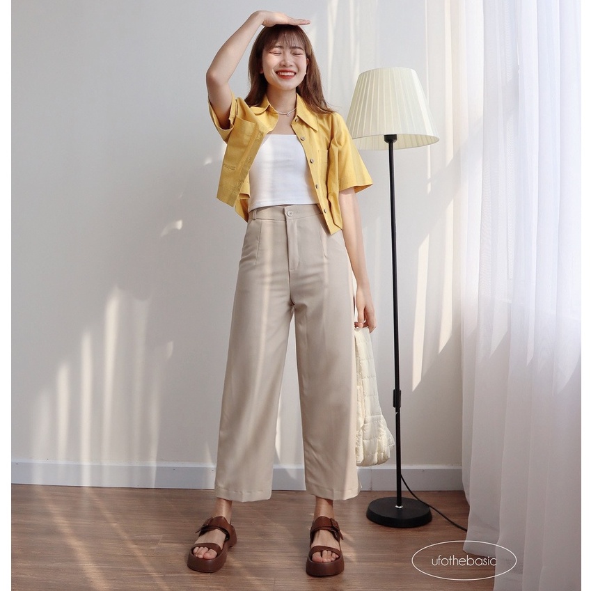 Quần ống rộng dáng suông lửng các màu – Basic Trousers – ufo.thebasic