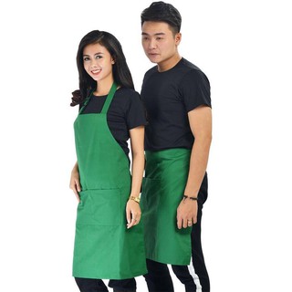 Tạp Dề Dáng Dài Đồng Phục Cho Nam Nữ chất ĐẸP màu XANH KÉT - Tạp Dề Phục Vụ Nam Nữ - Tạp dề trơn