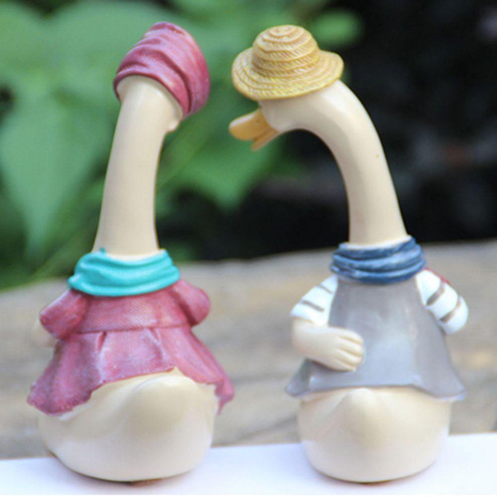 Mô Hình Cặp Vịt Handmade Điêu Khắc Thủ Công Dùng Trang Trí Sân Vườn / Trong Nhà / Ngoài Trời