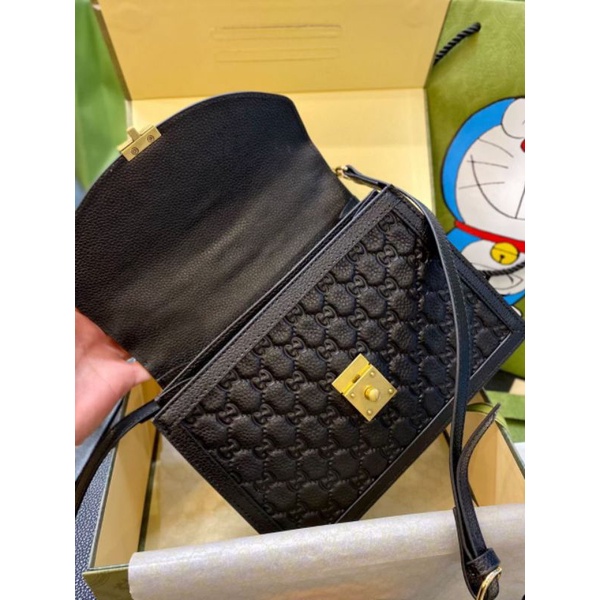 Túi xách nữ Ophidia small sz25cm da bò dập logo xách tay cực sang fullbox