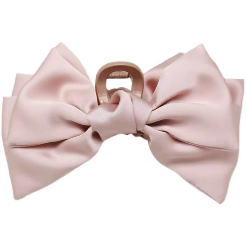 iF YOU Kẹp tóc   vải satin kiểu nơ phong cách cổ điển thanh lịch cho nữ