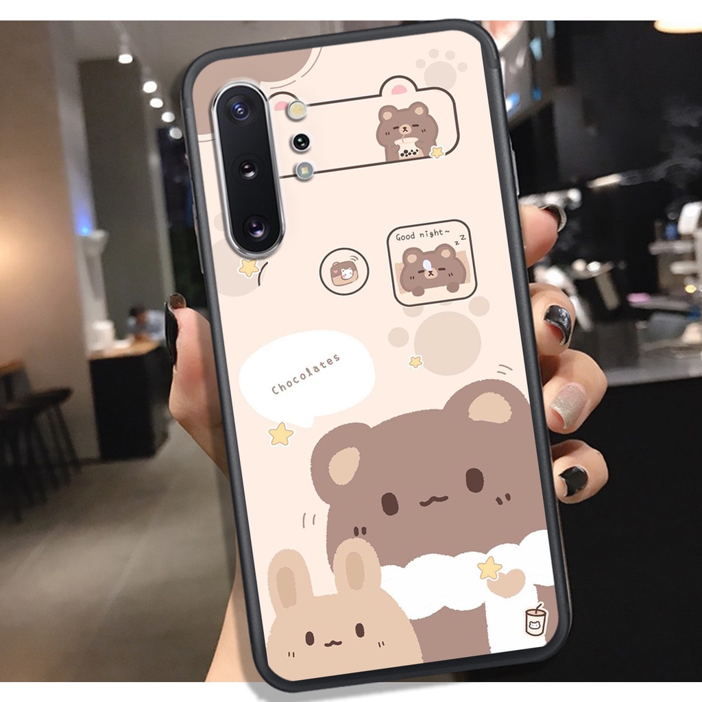ỐP LƯNG SAMSUNG NOTE 8 - NOTE 9 - NOTE 10 - NOTE 10 PLUS , IN HÌNH GẤU & THỎ SIÊU CUTE.