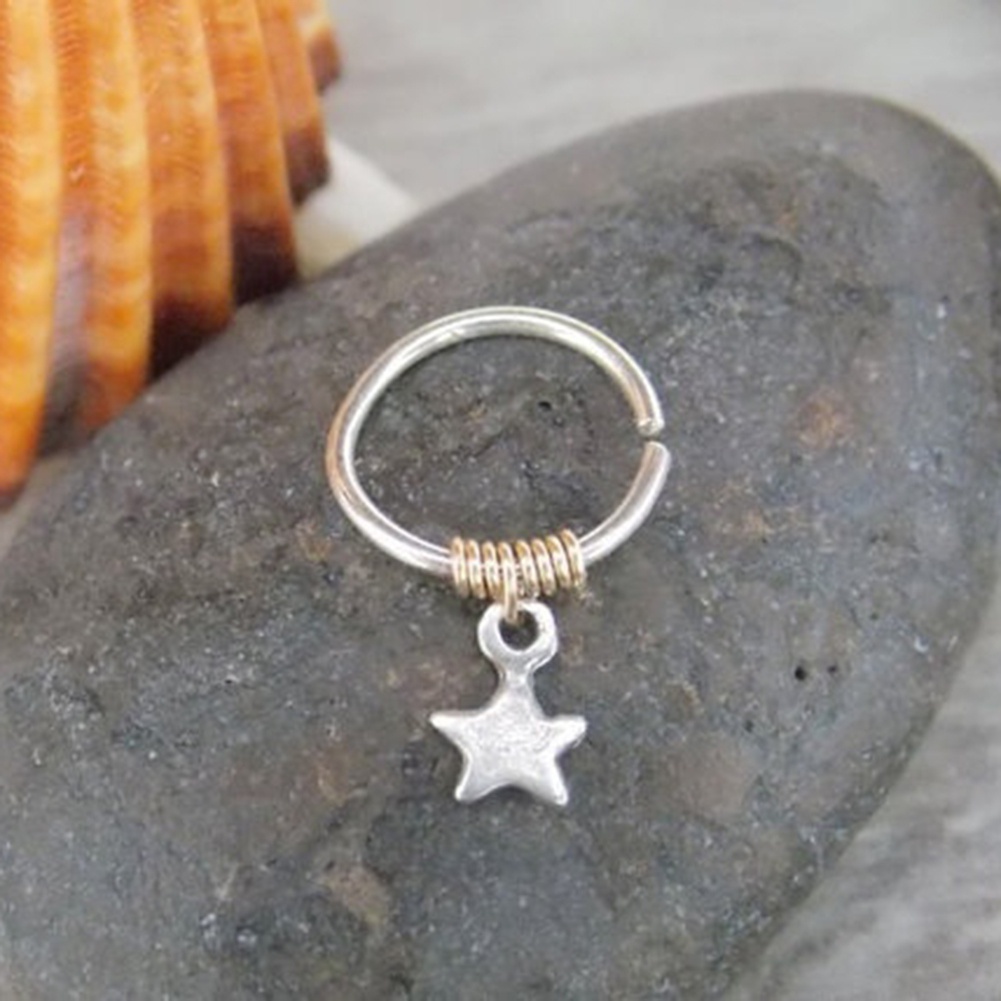 Khuyên tai hình ngôi sao mạ vàng/bạc độc đáo