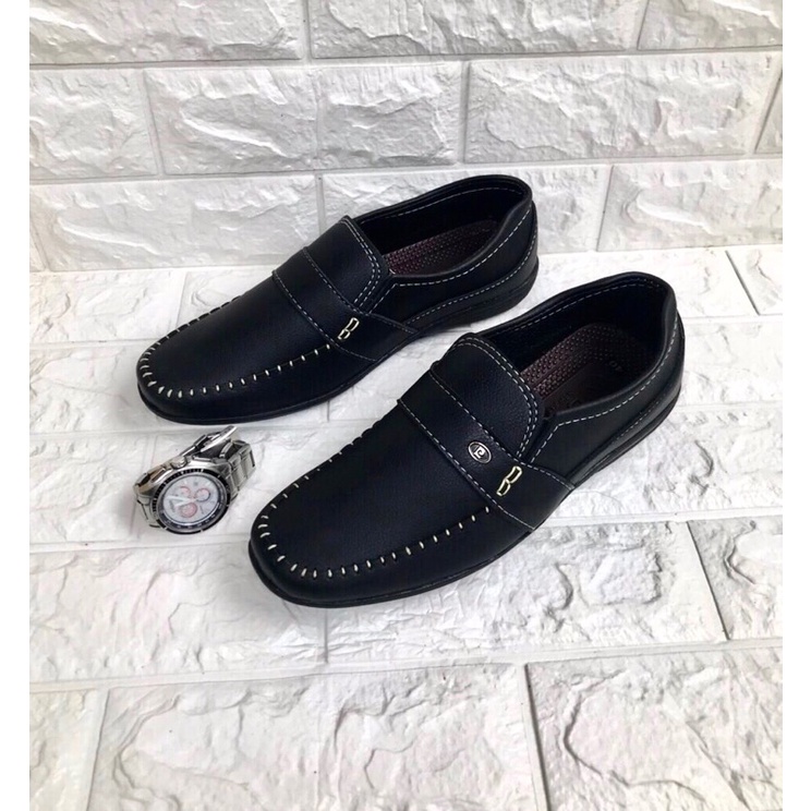 Giày mọi nam mẫu mới , phom đẹp , mã GM06 , size từ 39 - 44 , màu đen sang trọng lịch lãm