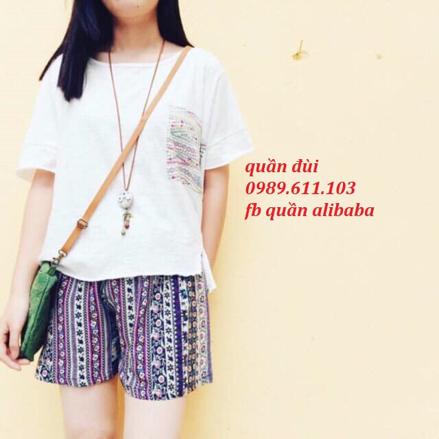 Quần đùi thổ cẩm size 1