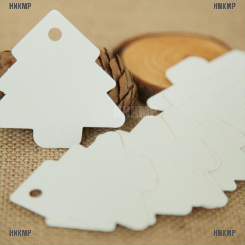 50 miếng giấy kraft hình cây thông trang trí giáng sinh tiện lợi