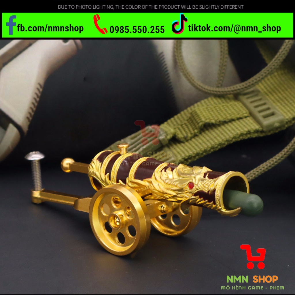 Mô hình Đại pháo súng thần công rồng vàng 12cm