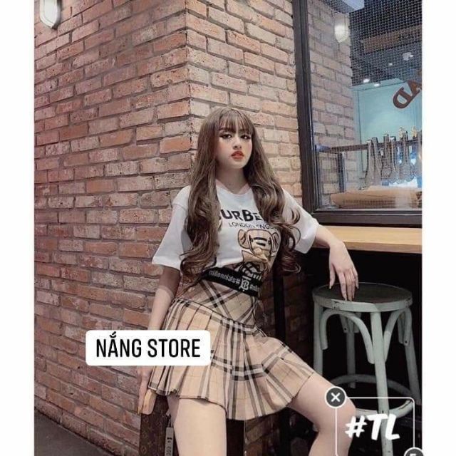 Chân váy kẻ BBR hàng QC