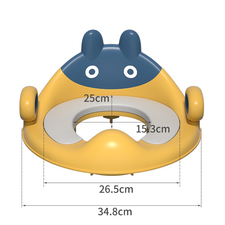Thu hẹp bồn cầu hình thỏ có tay vịn cho bé mb431