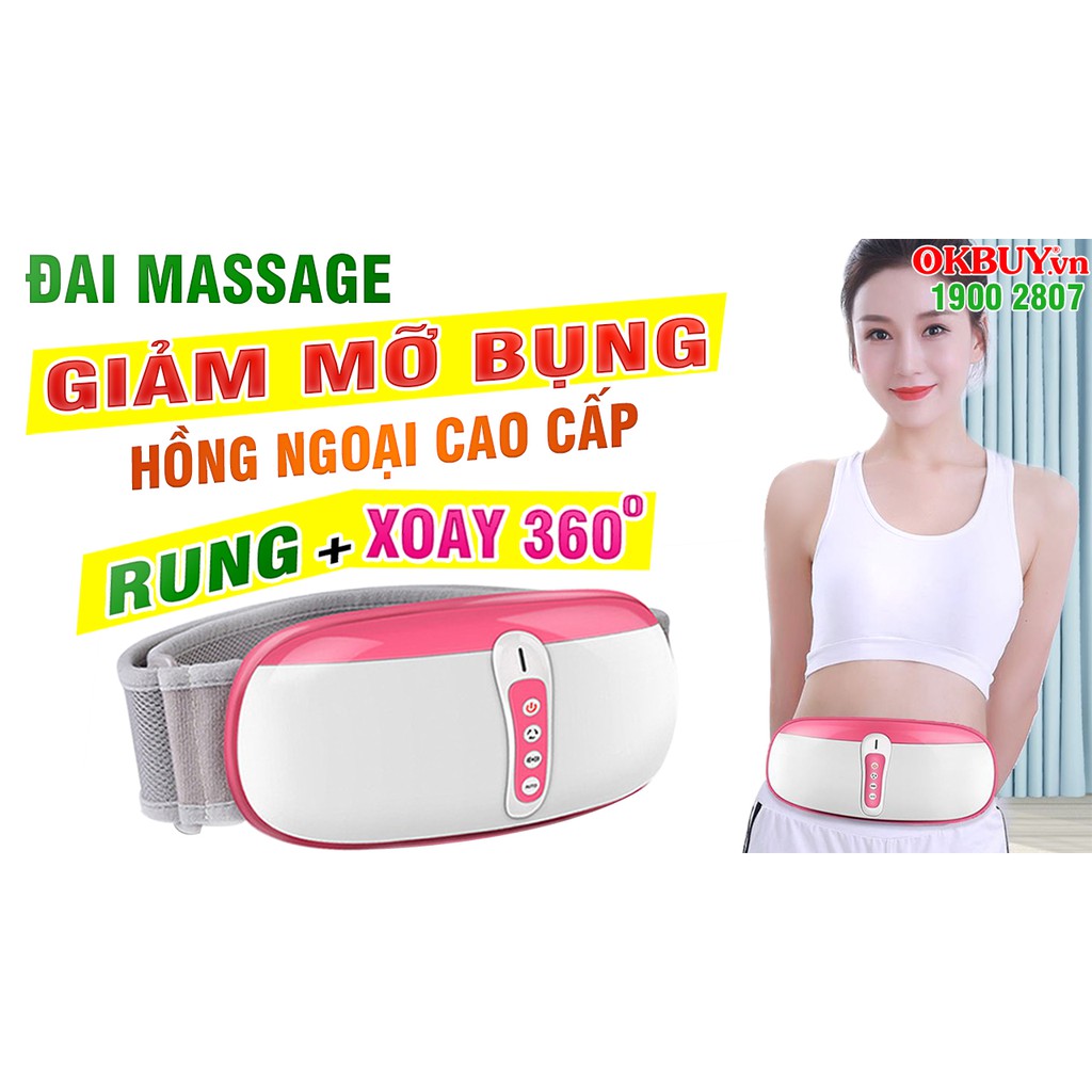 Đai massage, massa bụng - rung lắc và xoay giảm mỡ bụng hiệu quả Nikio NK-169