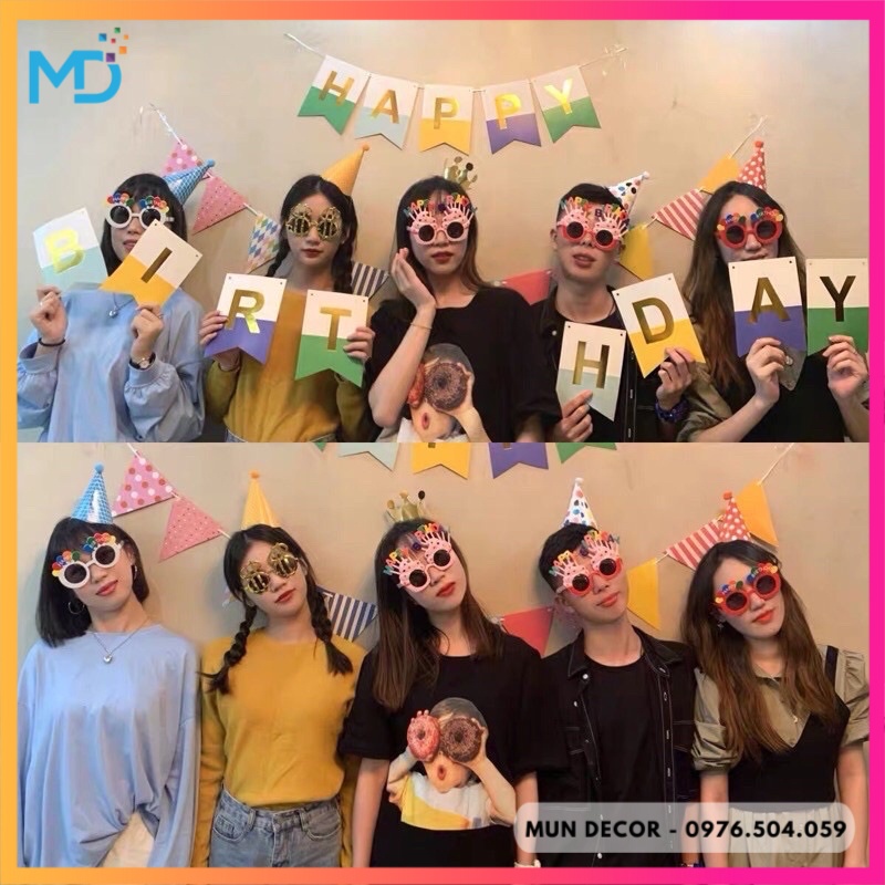 Kính Happy Birthday Mắt Kính Sinh Nhật Vui Nhộn
