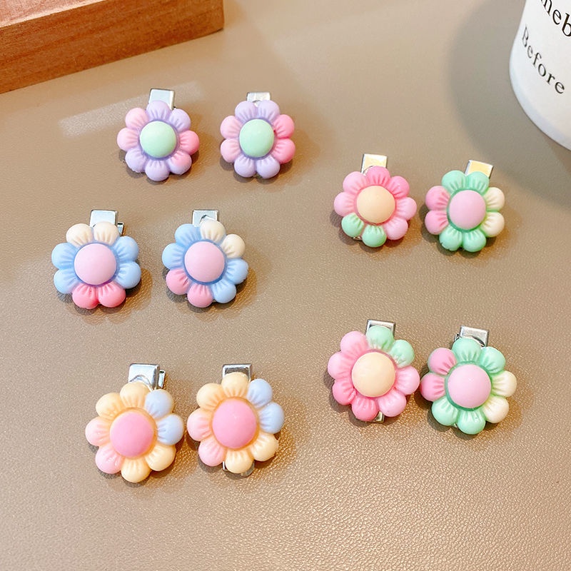 Set 10 Kẹp Tóc Hình Hoa / Trái Cây Dễ Thương Cho Bé Gái