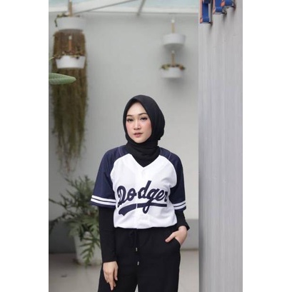 Áo Bóng Chày Nam Jersey Bóng Chày Màu Trắng Hải Quân dodgers (Nghệ Thuật. 4562)