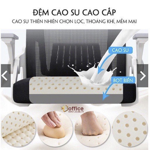 Ghế Văn Phòng cao cấp siêu tiện ích xoay 360 độ- Thiết kế kiểu dáng Công Thái Học Đệm cao su - Lưng tựa lưới thoáng | BigBuy360 - bigbuy360.vn