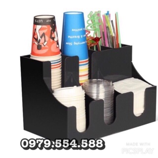 Kệ đựng cốc ly take away 7 ngăn