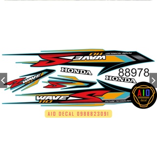 [Loại 1] Tem Rời Wave S 110cc Đủ Màu VIP1 (2017-2021)- Ảnh Thật (Decal Wave) (Tem xe Wave)