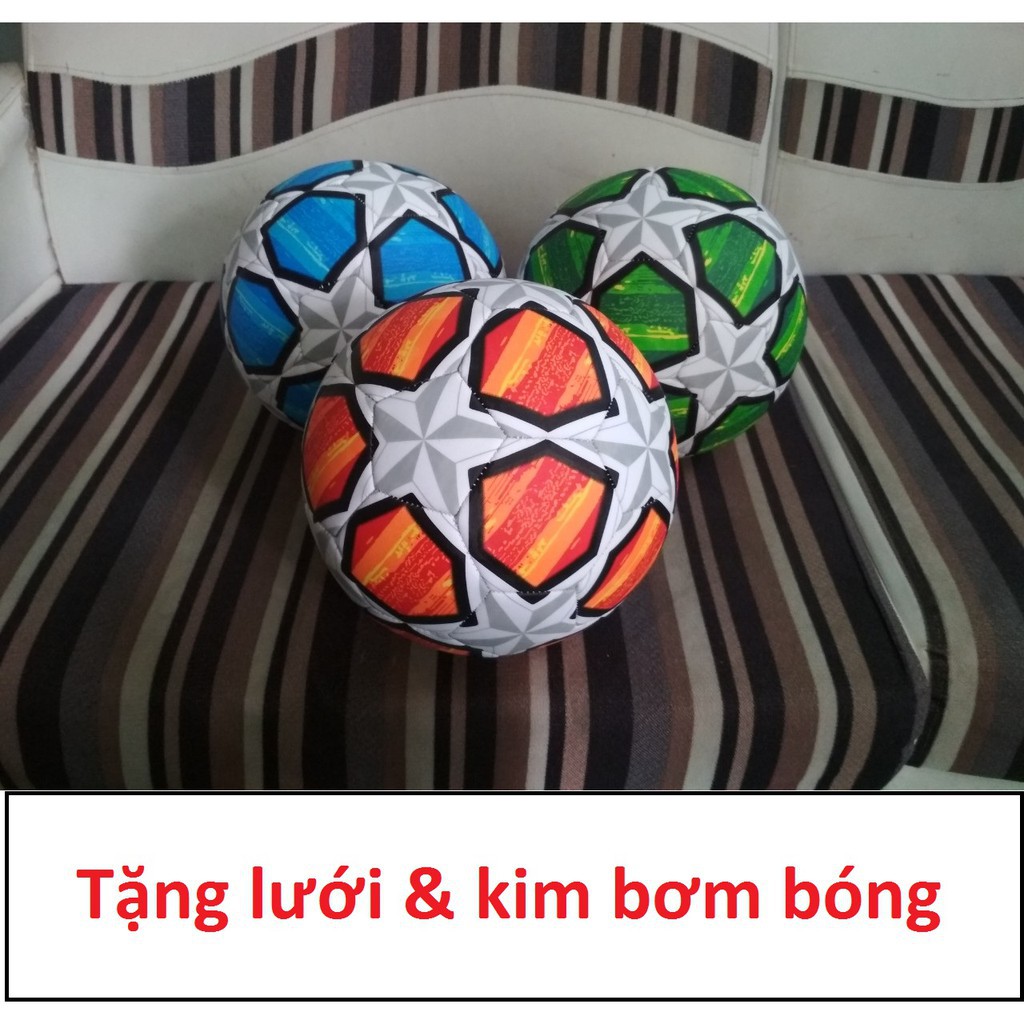 [FREE SHIP] Quả Bóng Đá UEFA CHAMPIONS LEAGUE 2019 số 5, kim bơm và lưới đựng