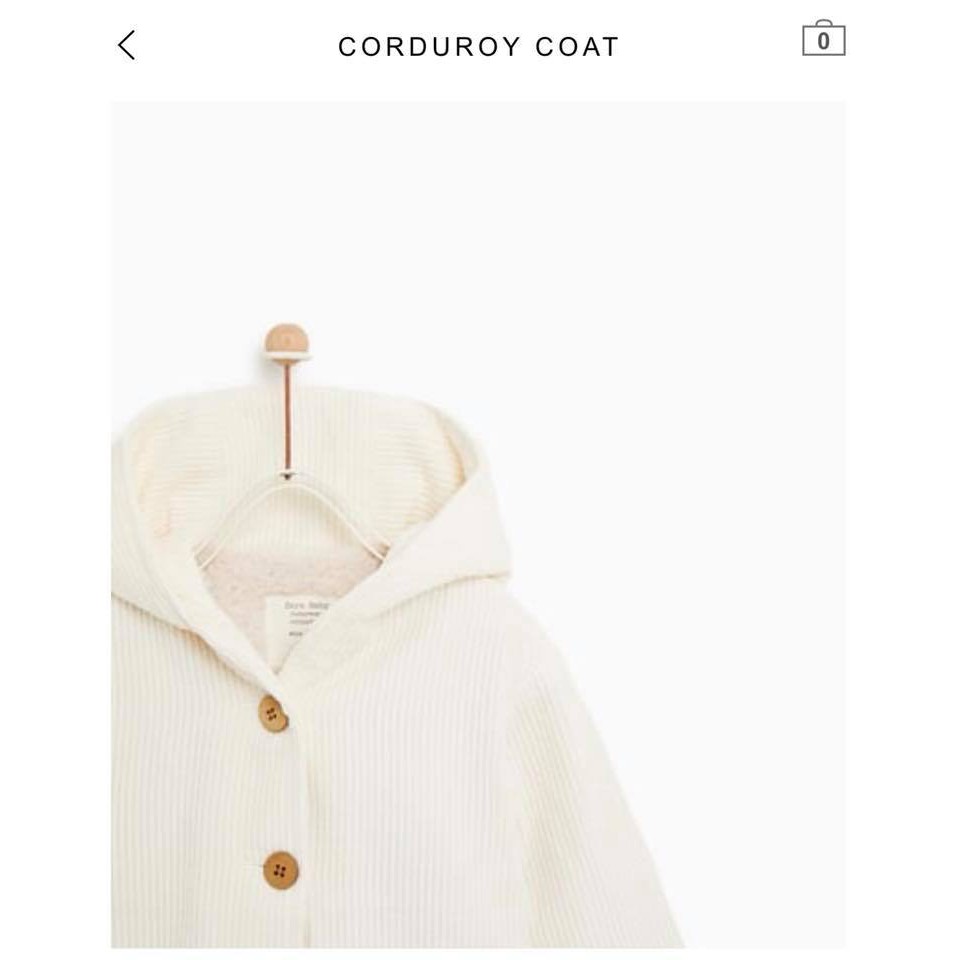 Áo khoác nhung Zara cho bé