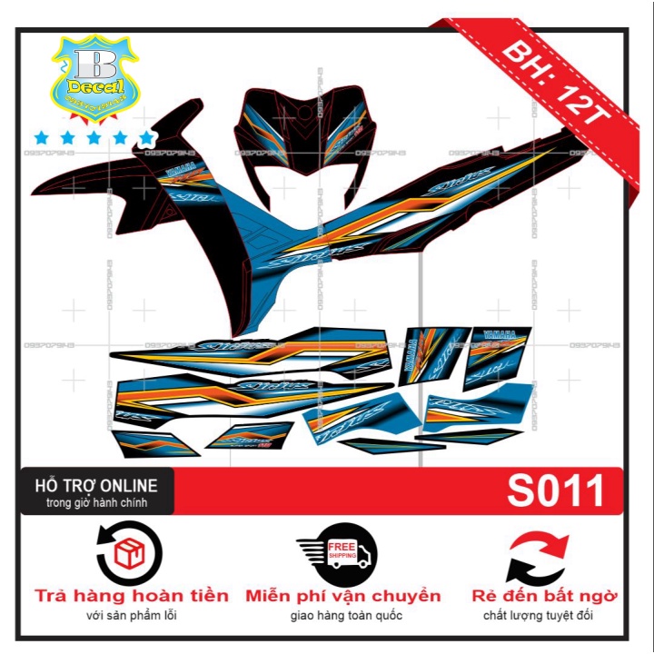 ( Quí khách vui lòng mang ra tiệm cho thợ dán ) Tem Sirius 011