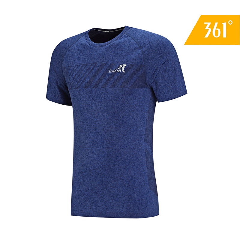 361 Degrees Men Sports Running Short Sleeve T-shirt O-Neck Printing Fashion Comfortable 552012110